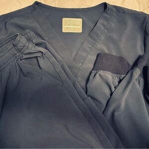 Tafford Active Stretch Dark Blue Scrub Set